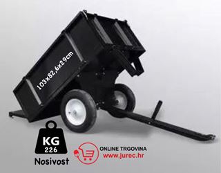 Slika od PRIKOLICA ZA VRTNI TRAKTOR, METALNA, 103x83x29cm, do 226kg