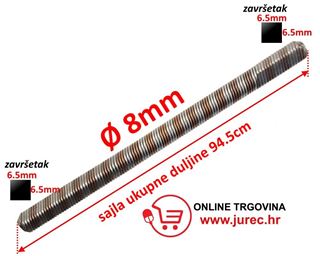 Slika od Sajla pogona Ø8 – 94.5cm