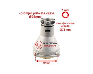 Slika od Kučište kvačila sa zvonom  Ø 26 7z