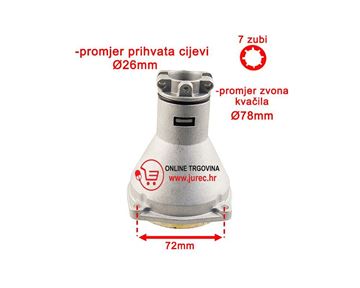 Slika od Kučište kvačila sa zvonom  Ø 26 7z