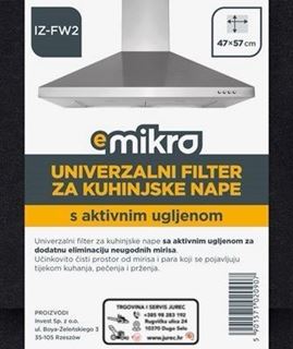 Slika od UNIVERZALNI FILTER ZA KUHINJSKE NAPE IZ-FW2, CARBON