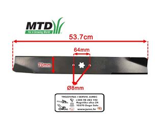 Slika od Nož MTD 53,7cm zvijezda (traktor)